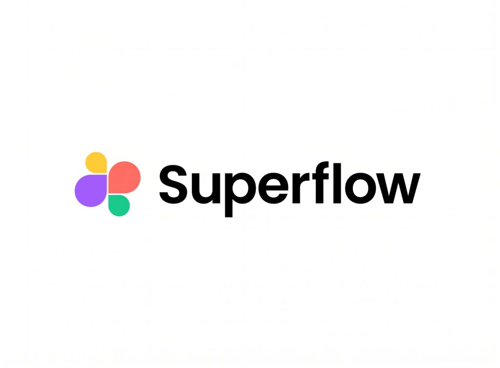Superflow logo on white